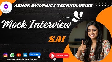 Mock interview Session of SAI #software #jobsarch #course #ashokdynamicstechnologies#placementcourse