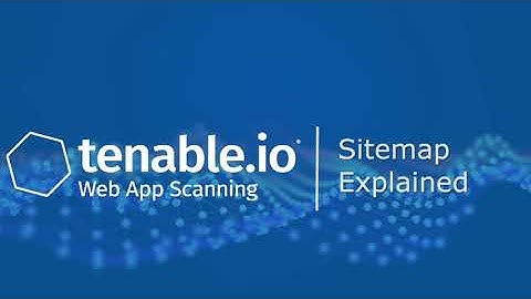 Sitemap in Tenable.io Web App Scanning