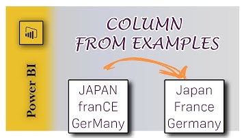 Power BI Desktop - Column from Examples