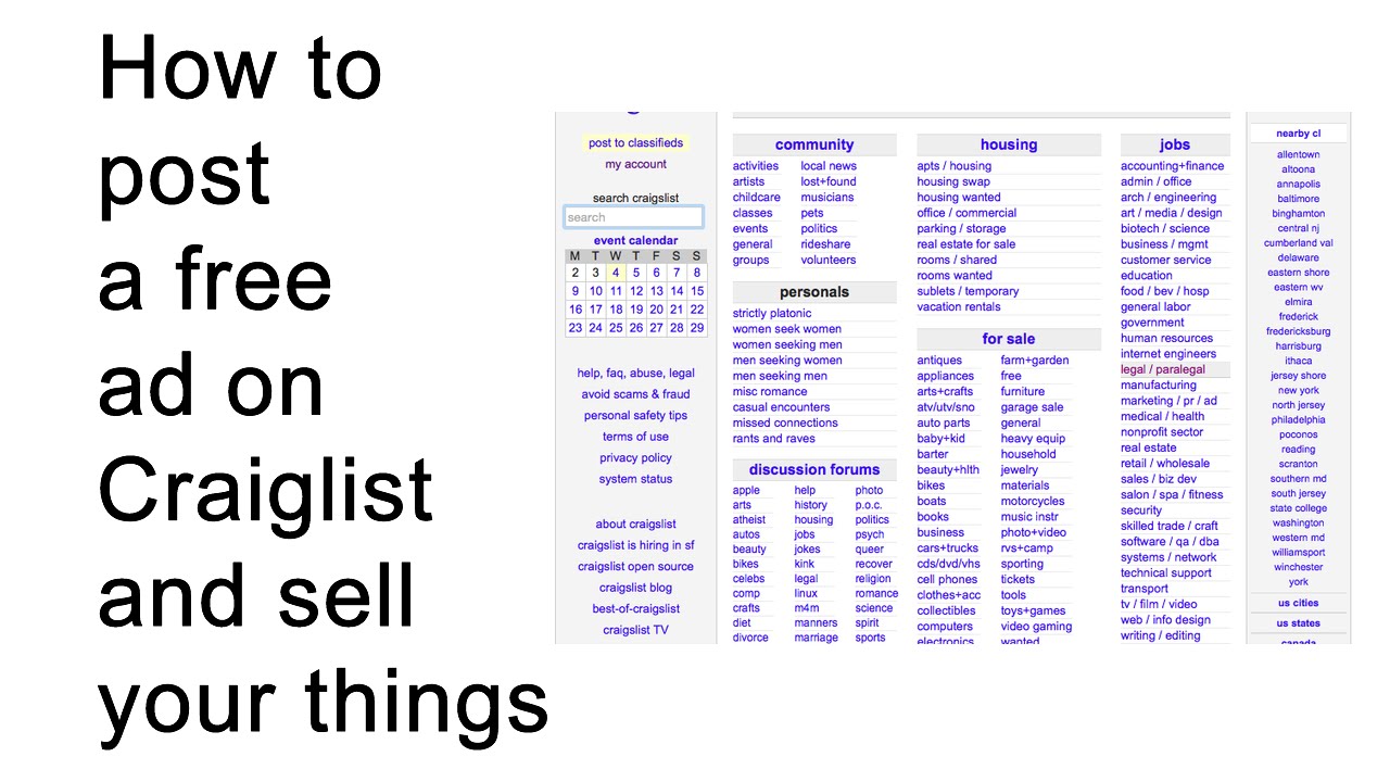 How To Post Ads On Craiglist 2016 Youtube