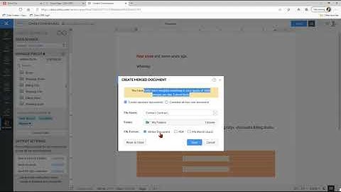 Merging Documents in Zoho