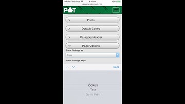 Customizing Report Settings in the App