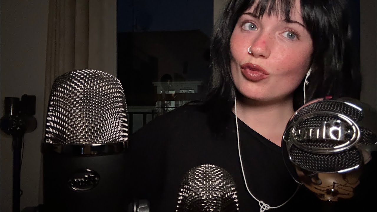 ASMR MOUTHSOUNDS WITH 3 DIFFERENT MICROPHONES (sin hablar/no talking) 