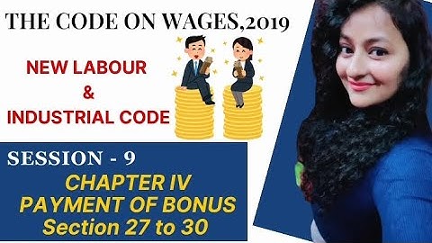 Code on Wages, 2019 | Payment of Bonus | Session 9 - Section 27 to 30 #codeonwages #readytoupskill