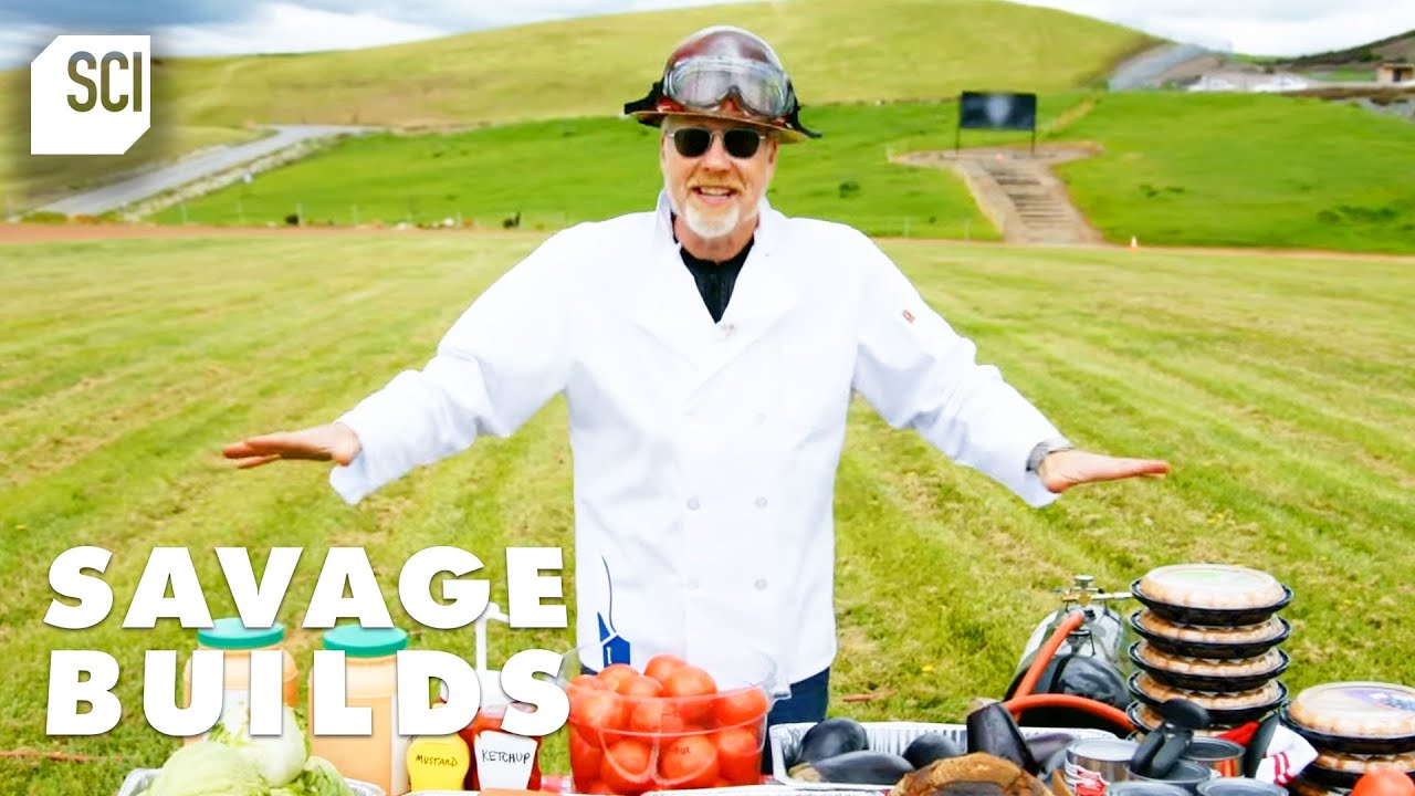 ⁣Adam Savage's Insane Food Fight Experiment | Savage Builds | Science Channel