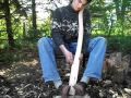 (Bushcraft) Carving an axe handle.