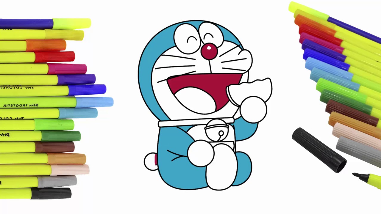 Download Coloring Pages For Kids and Color Doraemon - YouTube