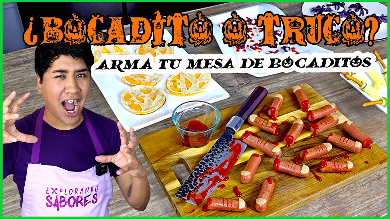 PIQUEOS PARA HALLOWEEN - MESA DE BOCADITOS