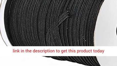 Off Black Flat Elastic Band, Braided Stretch Strap Cord Roll for Sewing and Crafting DIY Mask