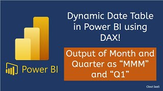 Dynamic Date Table in Power BI Clout SaaS