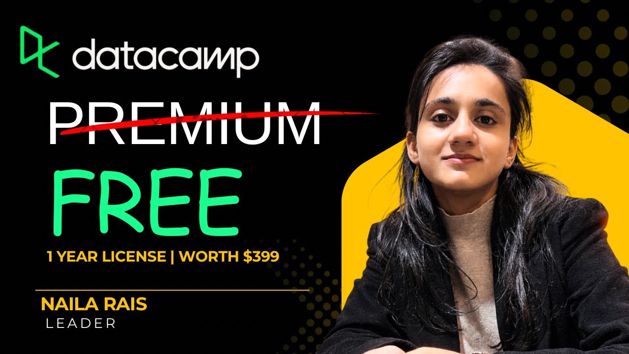 Free datacamp 1 year license | Worth $399 | #datacamp #freecertificatecourse
