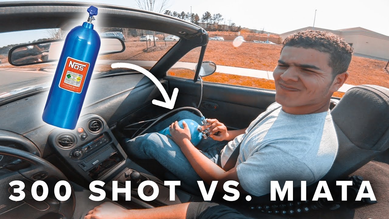 What Happens? 300 Shot On A Stock 1.6L Miata!