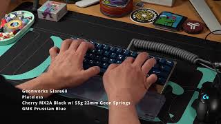 Geonworks Glare60 HHKB w/ Cherry MX2A Black