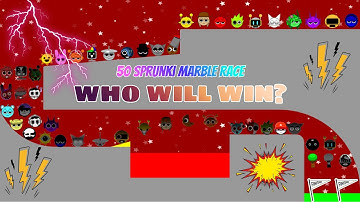 50 Sprunki Marble Race In Algodoo - Who Will Win? | Round 3