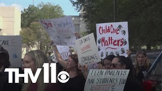 Community pushes back against childcare funding cuts at Arkansas State Capitol