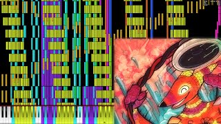 【Black MIDI】 The Quick Brown Fox - "The Big Black" (Over 1,085,000 Notes) Black Score/Black Remix
