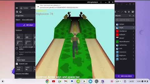3D Gaming on GDevelop (using a temple run-style template)