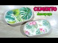 BANDEJA DECORATIVA con cemento y decoupage. MANUALIDADES DIY.