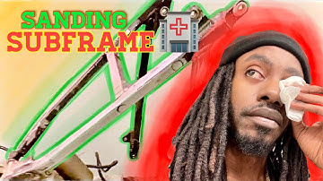 Dirt Bike subframe paint prep when you sand metel with NO EYE PROTECTION!!!