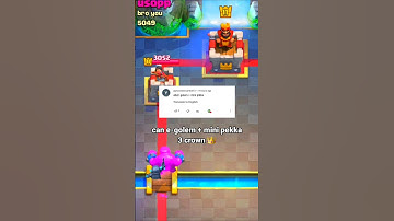 Can elixir golem + mini pekka 3 crown 👑 #clashroyale