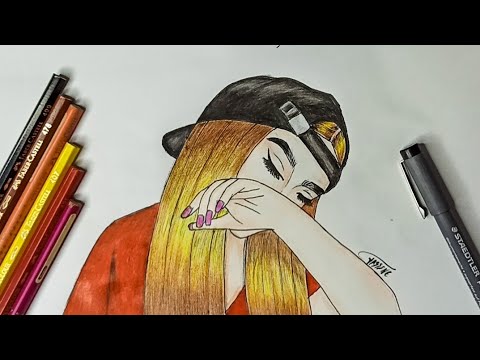 COMO DESENHAR UMA BONEQUINHA FOFA TUMBLR - FÁCIL - PASSO A PASSO - CUT  GRIL- CUT DRAW - CUT DRAWING 