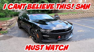 THERE'S A DENT IN MY 2020 CHEVY CAMARO 2SS! SMH WATCH THE FULL VIDEO TO SEE THE DENT CLEARLY