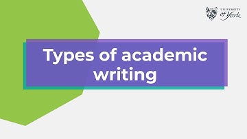 Types of academic writing