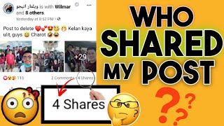 HOW TO KNOW WHO SHARED MY FB POST | PAANO MALALAMAN KUNG SINO ANG NAGSHARE NG POST KO SA FACEBOOK