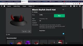 Volcanic Horns Black Stylish Devil Hat Roblox Youtube - demon horns roblox id