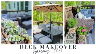 SPRING DECK MAKEOVER // OUTDOOR CLEAN WITH ME // PLANTING FLOWER BOXES // CHARLOTTE GROVE FARMHOUSE