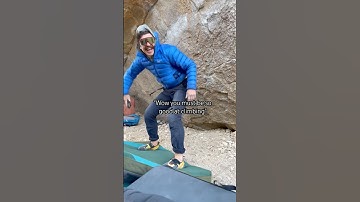 At least my crash pad Ollie is good #climbing #bouldering #climber #dirtbag