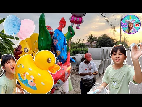 ออมเล็ต แวะซื้อสายไหม ลูกโป่งลอยฟ้า ไปแบ่งเพื่อนๆ | Omelet Kids Club