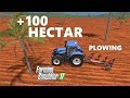 Farming Simulator 17 100 HECTAR NEW FIELD PLOWING CULTIVATING