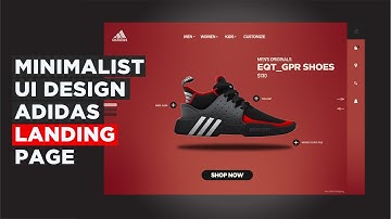 Minimalist UI design Adidas Landing Page I Adobe illustrator I Speed Art