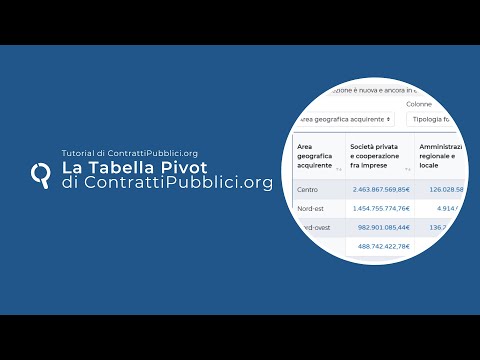 ContrattiPubblici.org | Tabella pivot