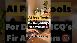 5 Free AI Tools to Practice MCQ Daily Crack Any Exam🎯✅#study #motivation #studytips #studysmart #ai