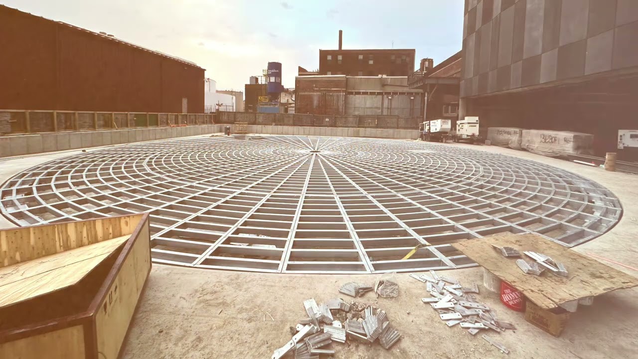 Industrial Turntable Installation at the Wildflower Movie Studios in Astoria, New York.