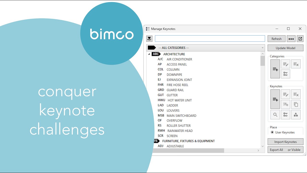 Managing Keynotes using pyRevit - bimco Revit File Management Training ...
