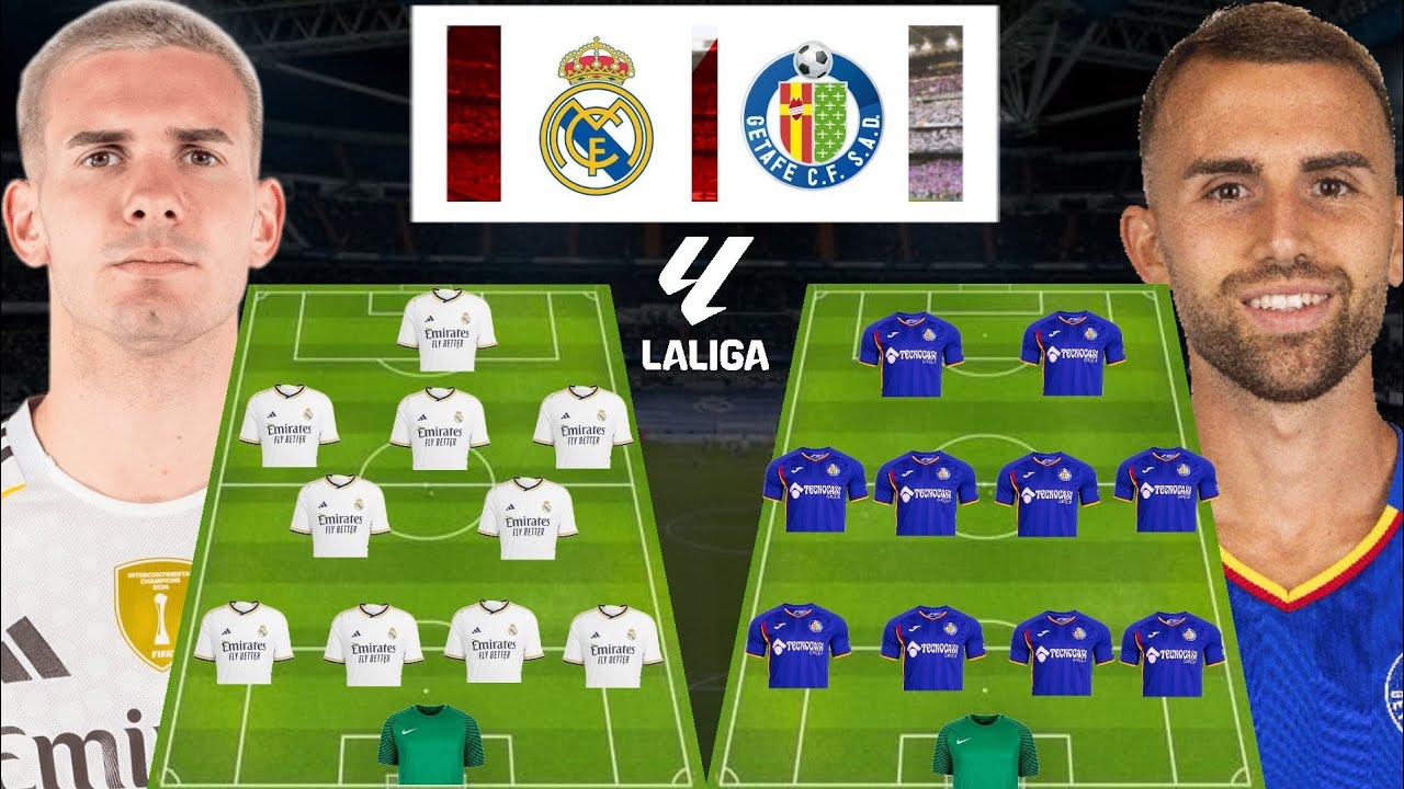 REAL MADRID VS GETAFE HEAD TO HEAD PREDICTED LINE UP ️ SPAIN LA LIGA ...