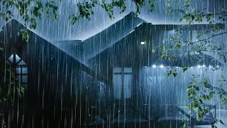 Insomnia Relief To Fall Asleep Fast | Heavy Rainstorm On Tin Roof & Strong Thunder On Stormy Night