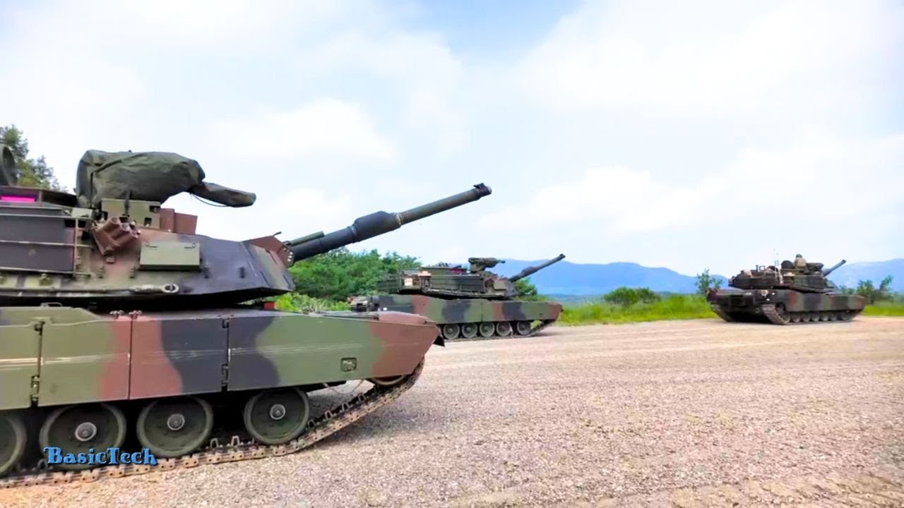 American M1A2 Abrams Tanks Live-Fire Exercise in South Korea
