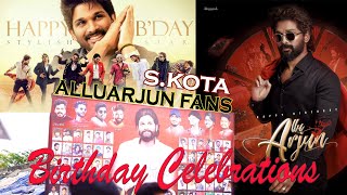 Allu Arjun birthday celebrations 2024 at S.KOTA @AlluArjun