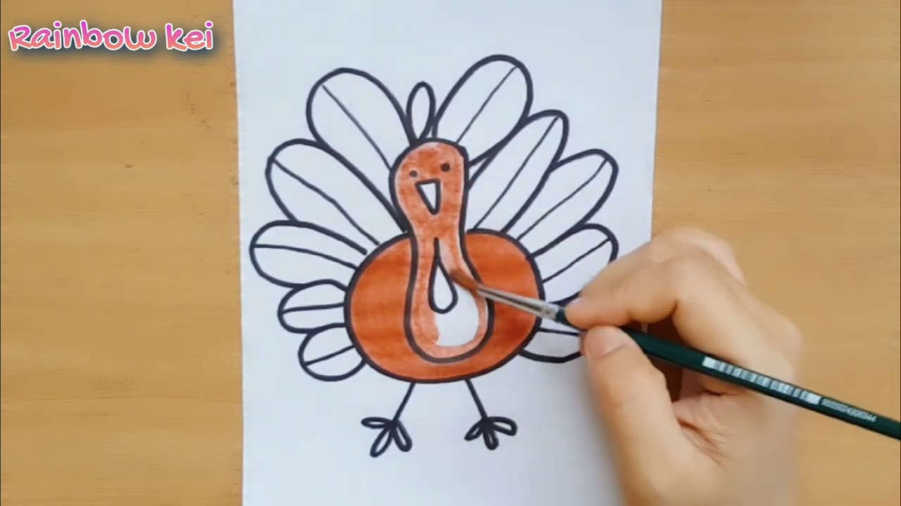 How to draw Turkey easy