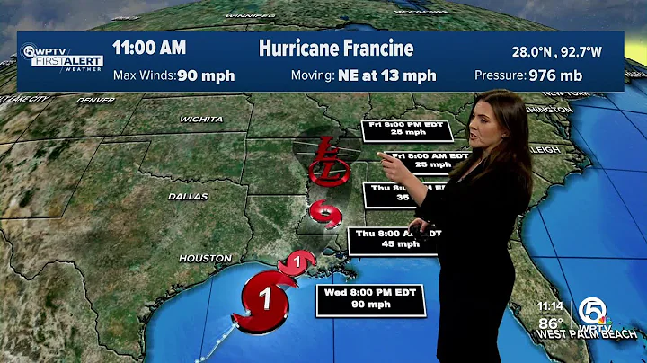 WPTV First Alert Weather tropical forecast, afternoon of Sept. 11, 2024