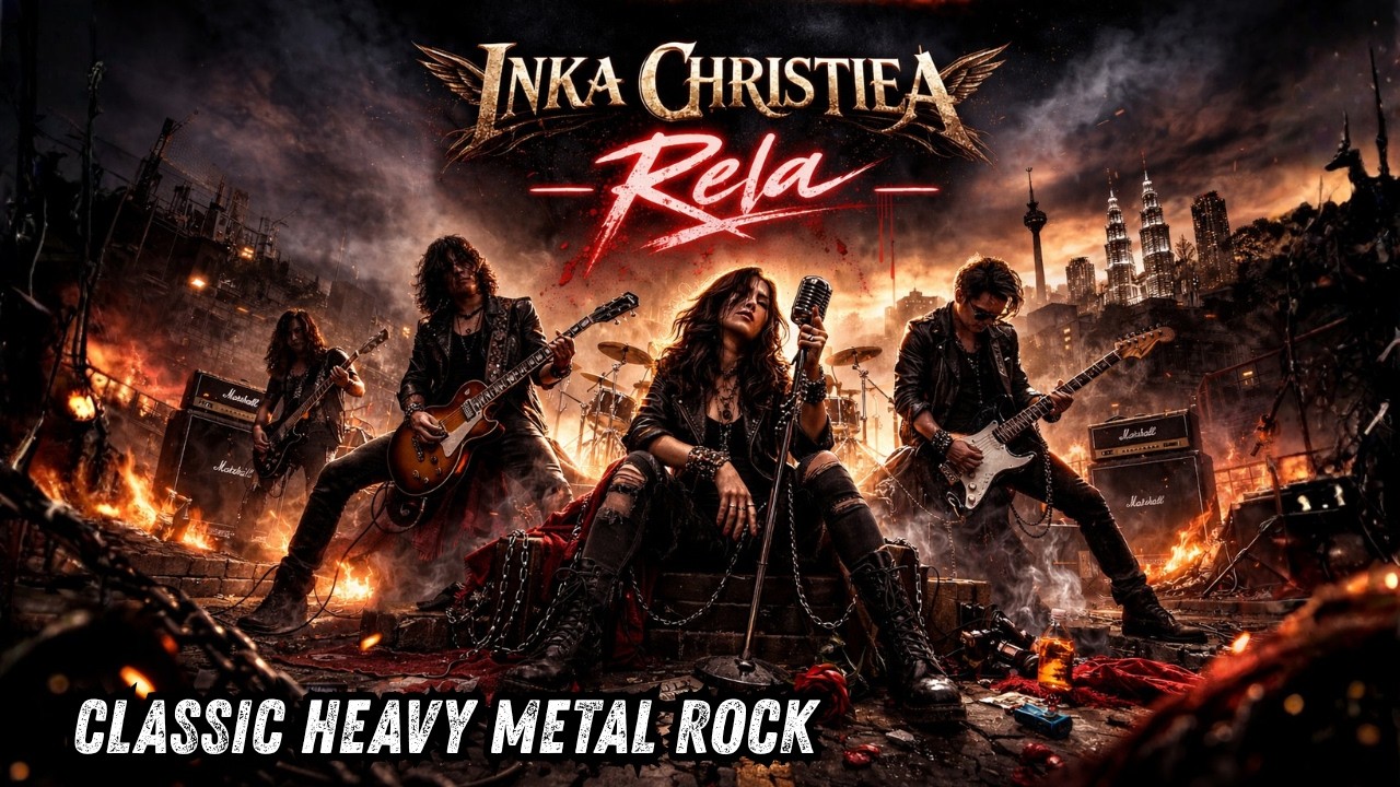 Rela - Inka christie | versi Karaoke Classic Heavy Metal Rock 2026 | Cover by Groen Metal