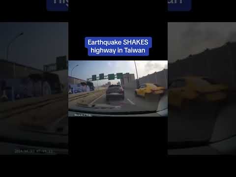 Taiwan earthquake: Dashcam footage of highway SHAKING