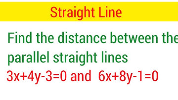 Distance between parallel lines || straight lines class 11 telugu