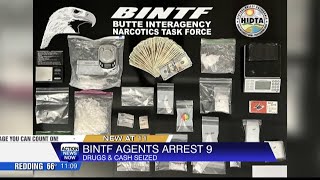 9 people arrested following search warrant that seized over 290 grams of meth in Chico