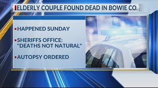 Elderly couple found dead, Bowie County authorities seek information