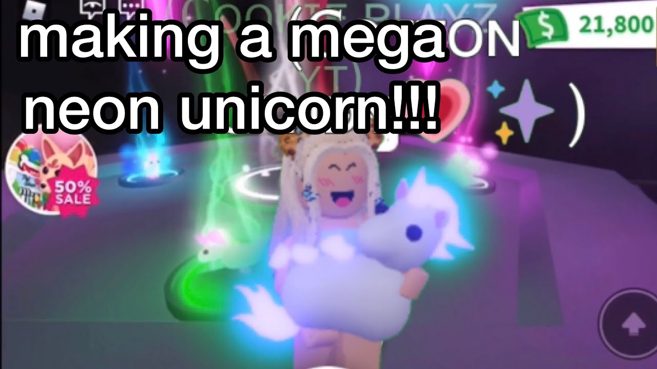 Making A Mega Neon Unicorn Adopt Me Roblox Youtube